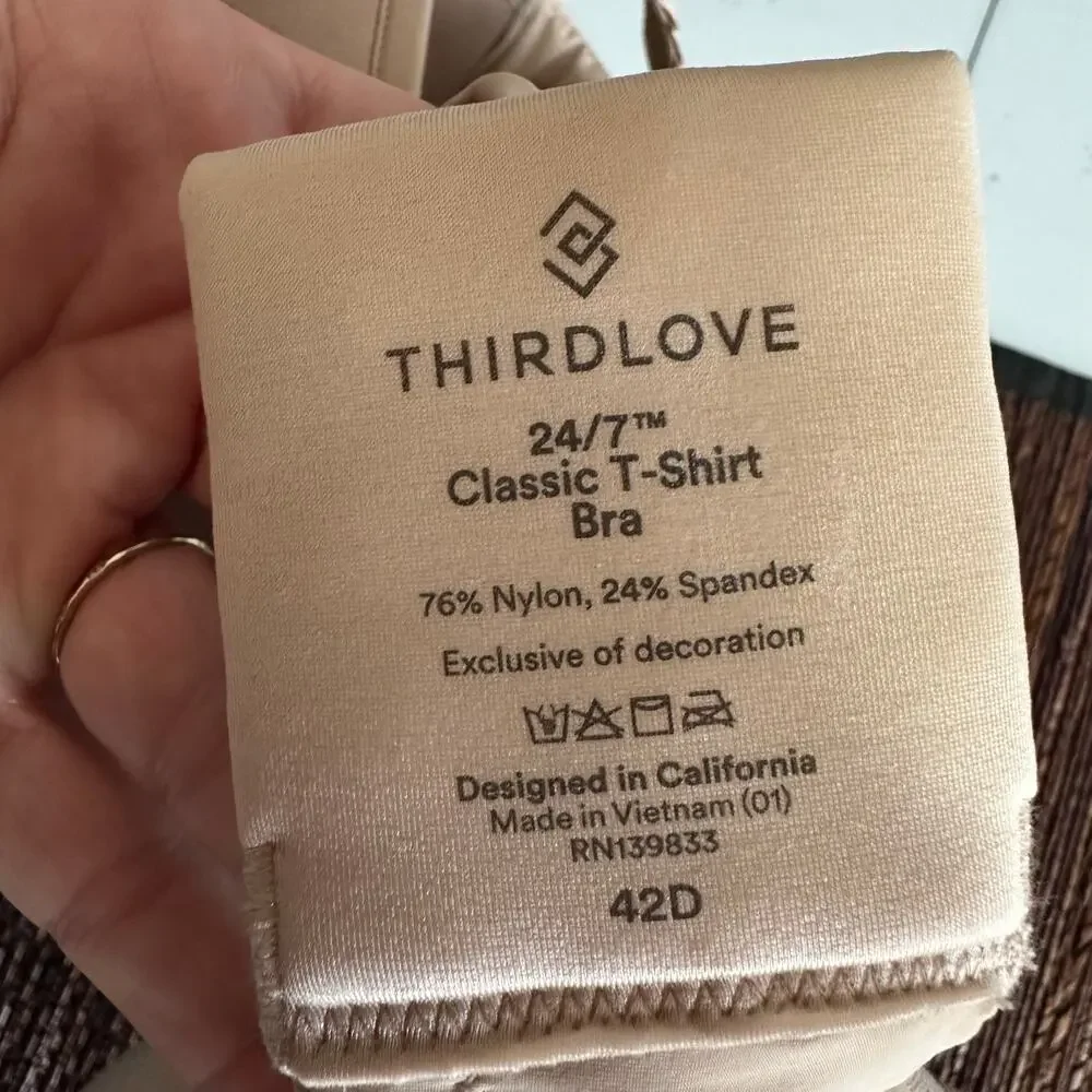 Thirdlove 42D 24/7 underwire bra nude tan